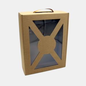 Pudełko prezentowe z okienkiem, 9.4x25.7x35cm, W26 eco